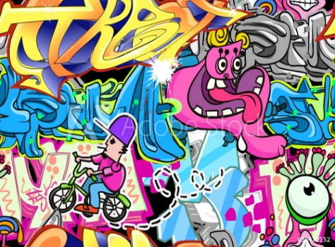 Bild på Graffiti Urban Art Vector Background